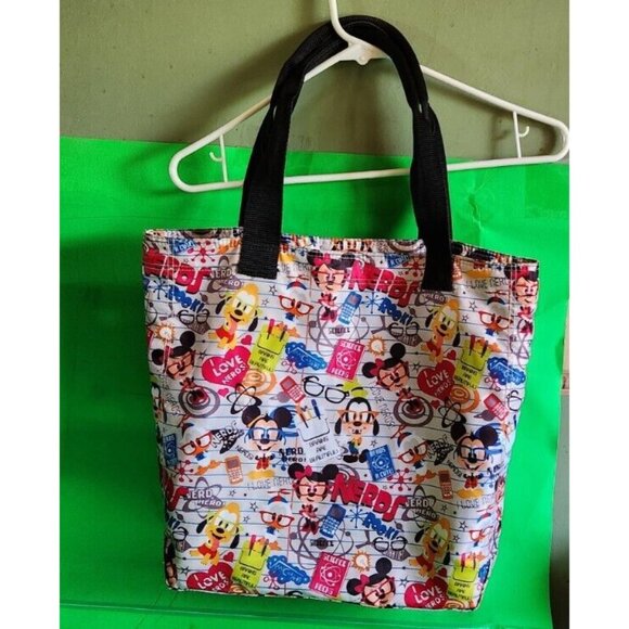 Disney Parks Exclusive Tote Bag I Love Nerds Mickey Donald Goofy Pluto Minnie - Picture 3 of 7